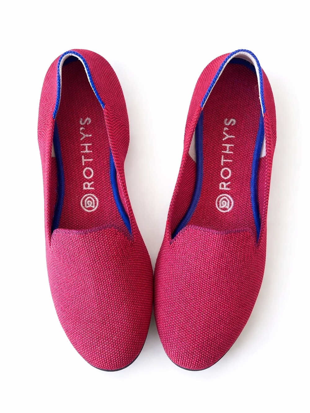 Rothy’s Red Knit Loafers Size 9 Washable Sustainable Comfort Flats